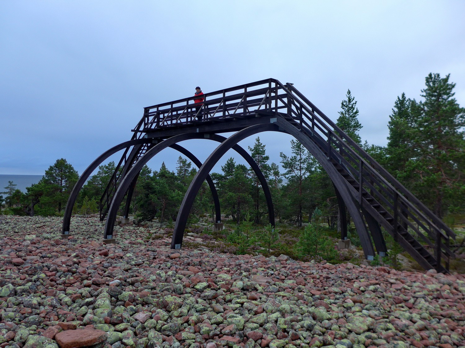 Observation platform close to the village Norrfällsviken
